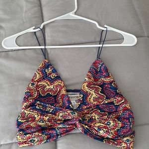 Urban Outfitters Samara Twist Front Cropped Top
